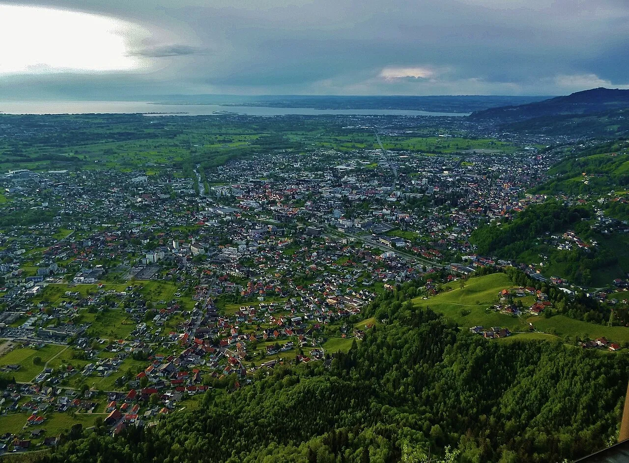 Ausblick auf Dornbirn und das Rheintal